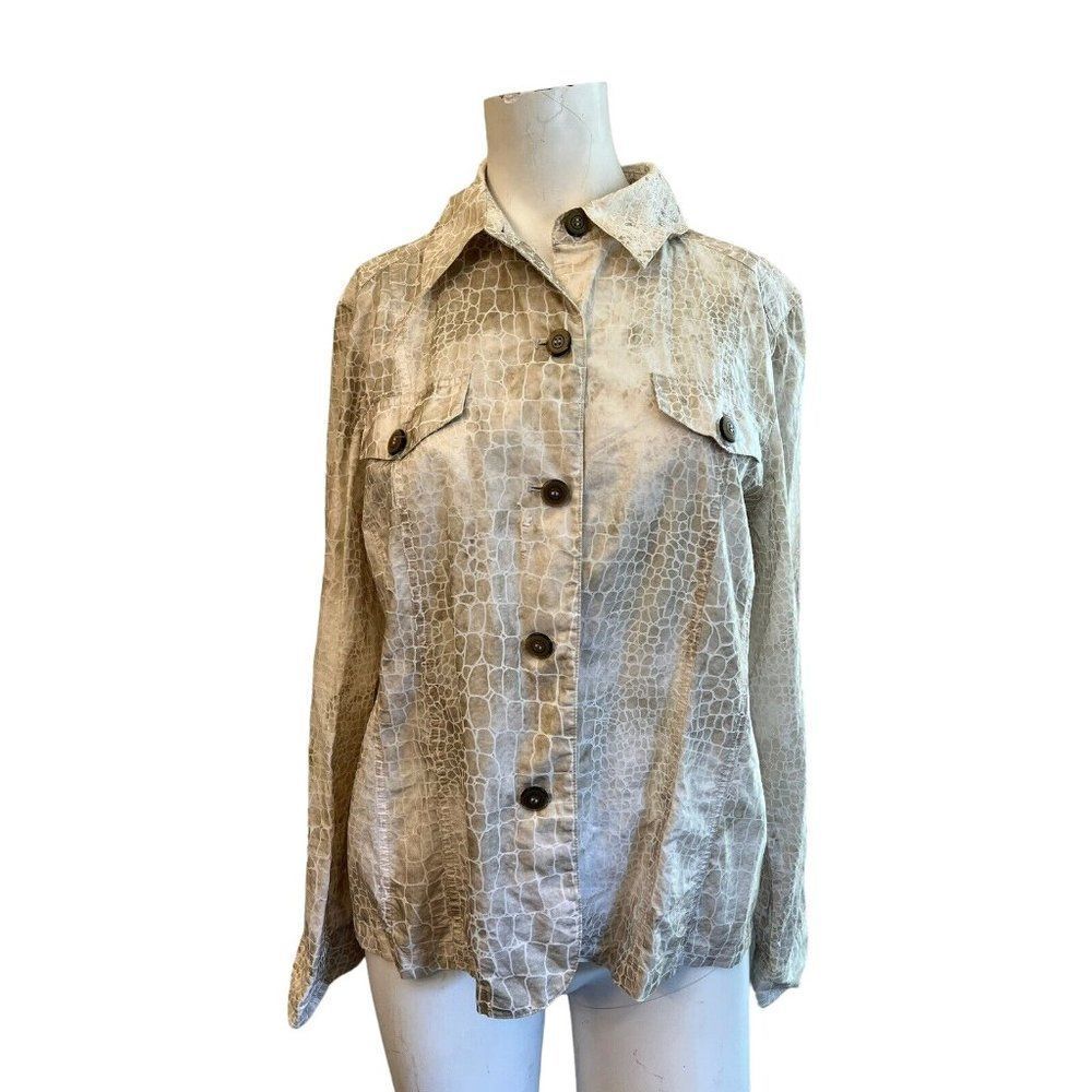 Chico's Beige Button Down Shirt